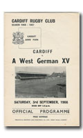 01/09/1956 : Cardiff v  German XV