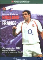 06/09/2003 : England v France (WC Warm up)