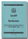 07/10/1964 : Cardiff v Barbarians 