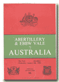 08/01/1958 : Abertillery & Ebbw Vale v Australia 