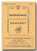 08/04/1958 : Barbarians v Newport
