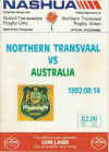 14/08/1992 : Northern Transavaal v Australia