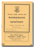 20/04/1965 : Barbarians v Newport