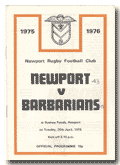 20/04/1976 : Newport v Barbarians