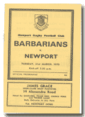 31/03/1970 : Barbarians v Newport