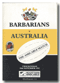 28/11/1992 : Barbarians v Australia