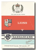 10/09/1977 : Lions v Barbarians