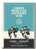 02/10/1976 : Cardiff v Argentine