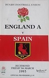 05/03/1993 :England A v Spain