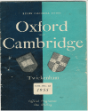06/12/1955 : Oxford v Cambridge