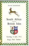 21/07/1962 : Lions v South Africa (2nd Test)