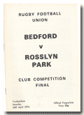 26/04/1975 : Bedford v Rosslyn Park