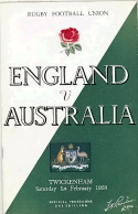 01/02/1958 : England v Australia 