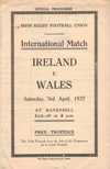 09/03/1937 : Ireland v  Wales