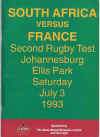 03/07/1993 : South Africa v France