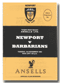 03/11/1992 : Newport v Barbarians
