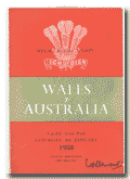 04/01/1958 : Wales v Australia 