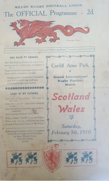 05/02/1910 : Wales v Scotland