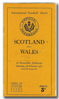 05/02/1938 : Scotland v Wales