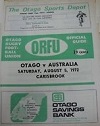 05/08/1972 : Otago v Australia 