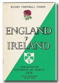 06/03/1976 : England v Ireland