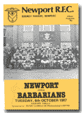 06/10/1987 : Newport v Barbarians