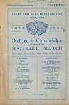 08/12/1936 : Oxford v Cambridge
