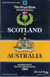08/12/1984 : Scotland v Australia 