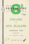 09/01/1954 : Ireland  v New Zealand