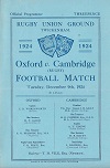 09/12/1924 : Oxford v Cambridge