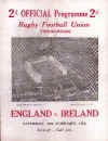 11/02/1933 : England v Ireland