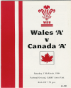 12/03/1994 : Wales A v Canada A