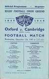 12/12/1945 : Oxford v Cambridge