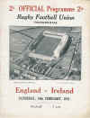 14/02/1931 : England v Ireland