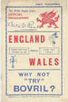 15/01/1938 : England v Wales