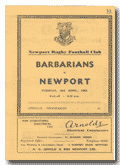 16/04/1963 : Barbarians v Newport