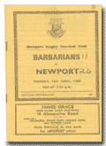 16/04/1968 : Barbarians v Newport