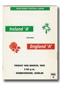 19/03/1993 : Ireland A v England A