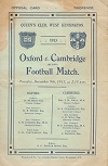 09/12/1913 : Oxford v Cambridge