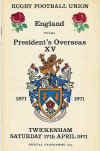 17/04/1971 : England v Presidents Overseas XV