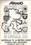 14/06/1989 : British Lions v Australia 'B'