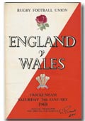 20/01/1968 : England v Wales