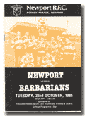 22/10/1985 : Newport v Barbarians