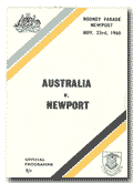 23/11/1966 : Newport v Australia 