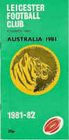25/11/1981 : Leicester v Australia 