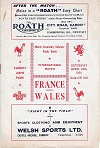 24/04/1954 : France v Wales Secondary Schools