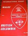 26/05/1973 : British Columbia v Wales 