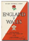 28/02/1970 : England v Wales