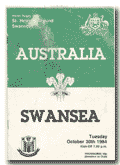30/10/1984 : Swansea v Australia 