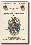 17/04/1971 : England v Presidents Overseas XV